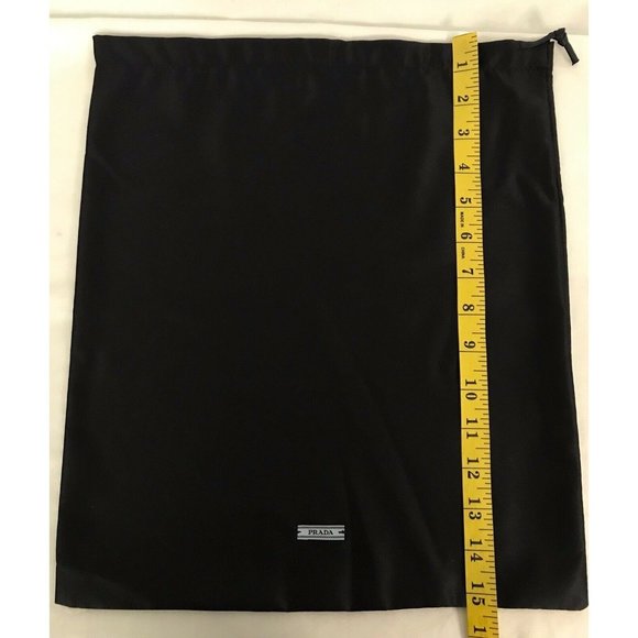 Prada Storage Drawstring Dust Bag Cotton Black 15.2" x 13" - Picture 4 of 5